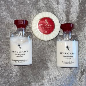 BVLGARI Hair Conditioner, Body Lotion and Soap Bar